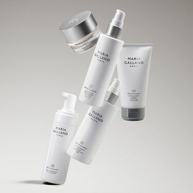 Women with cleanser on their faces 